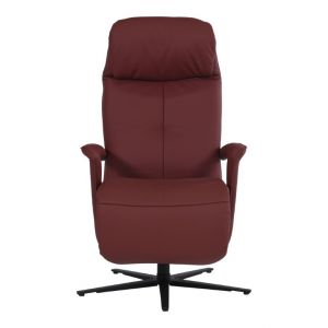 Relaxfauteuil Obersberg Large Maxi Leder Rustika Purper Manueel Verstelbaar (32 V44)